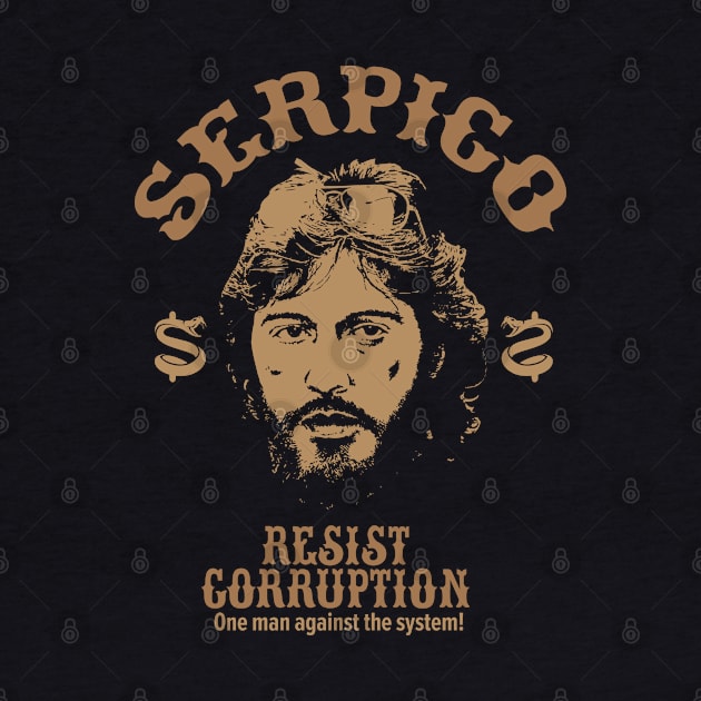 Serpico: A Badge of Integrity - Al Pacino Inspired T-Shirt by Boogosh